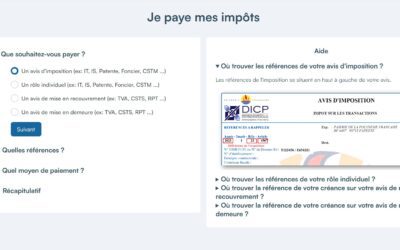 Paiement en ligne sur le site mesimpots.gov.pf